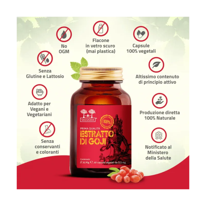 Estratto di Goji Salugea | Integratore Antiossidante Naturale