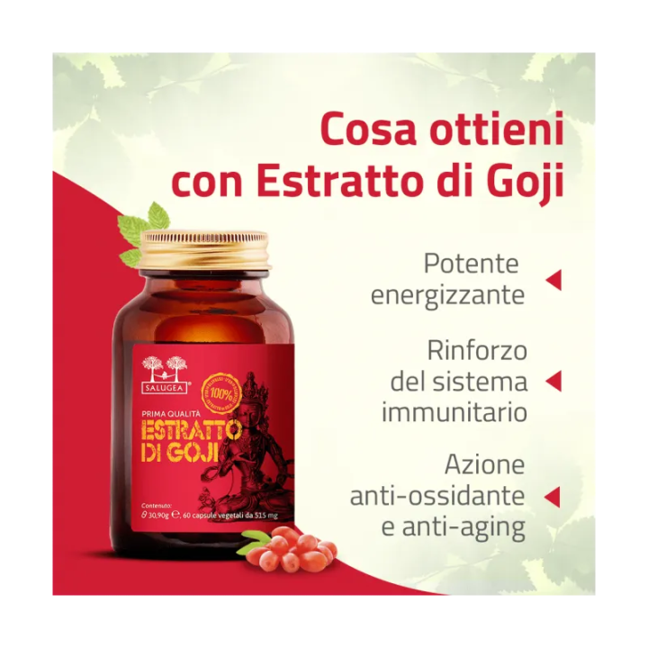 Estratto di Goji Salugea | Integratore Antiossidante Naturale