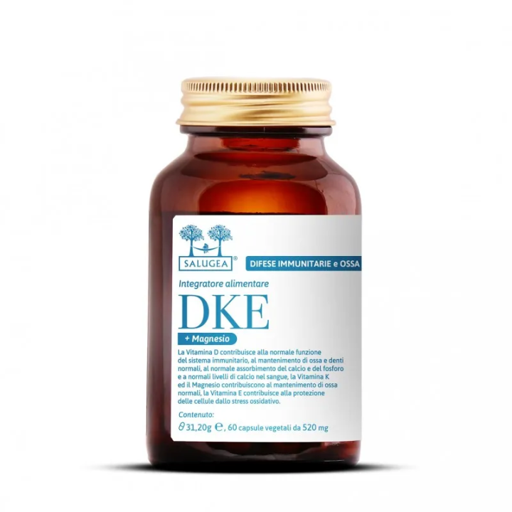 DKE + Magnesio Salugea | Vitamina D3, K2, E 60 Capsule