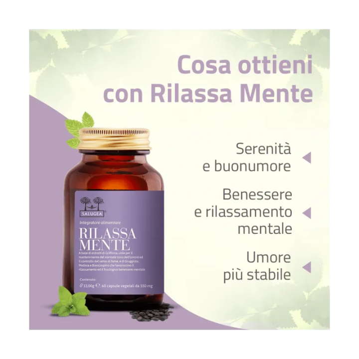 Rilassa Mente Salugea | Integratore Antistress 60 Capsule